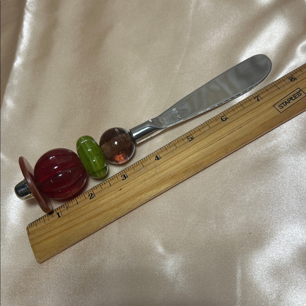 Colorful Beaded Cheese Spreader - Picture 8 of 11